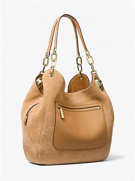 michael kors sandale suede|lillie large suede shoulder bag.